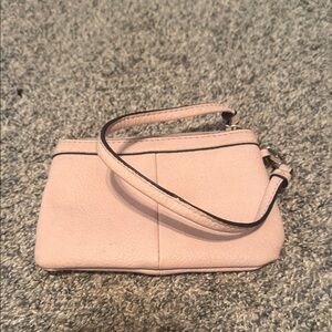 Elegant Pink Leather Wristlet